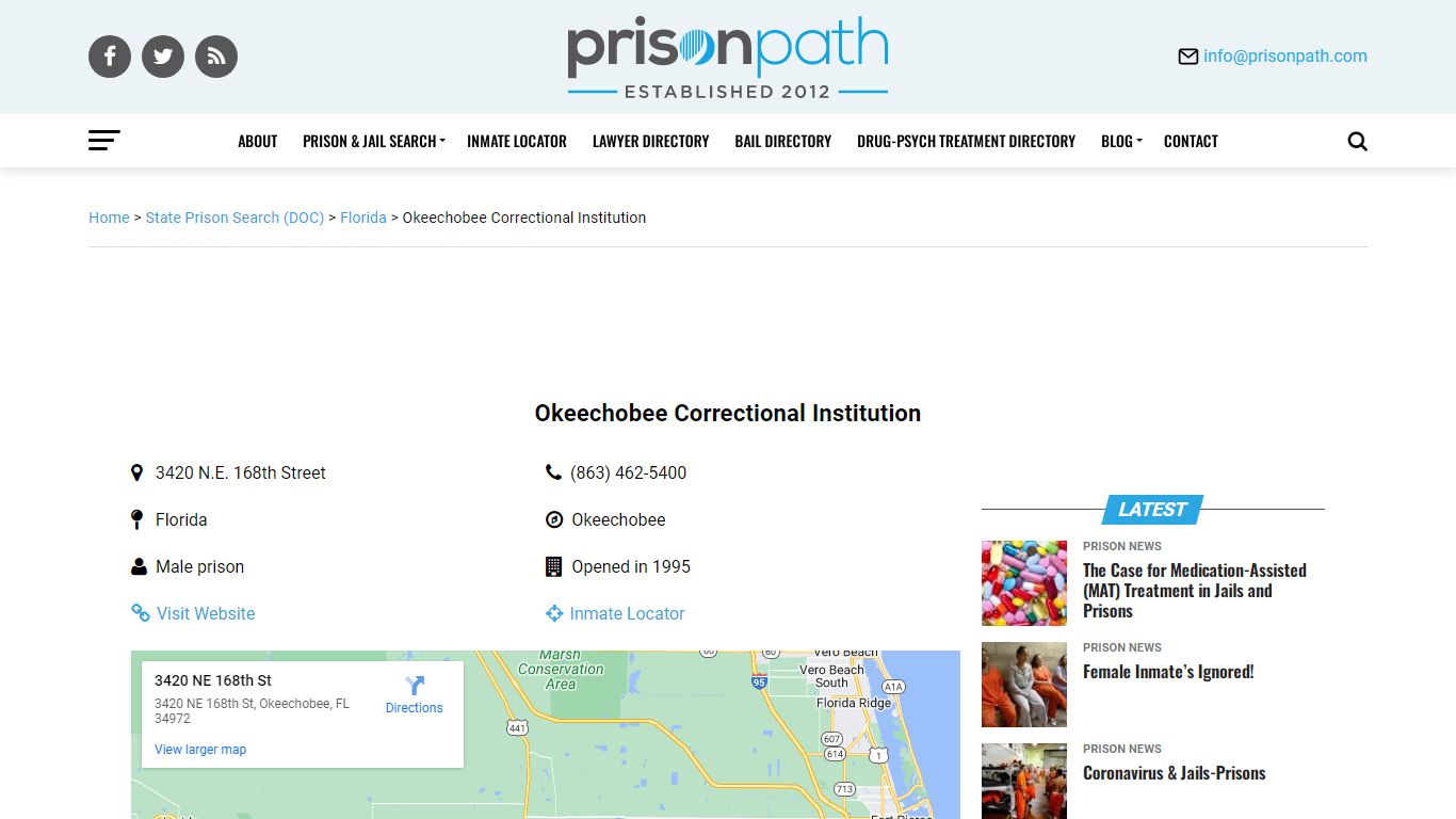 Okeechobee Correctional Institution - Prison Inmate Search ...